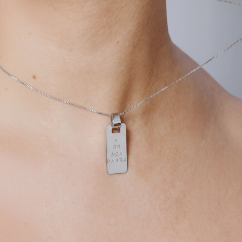 Abracadabra Pendant - Silver