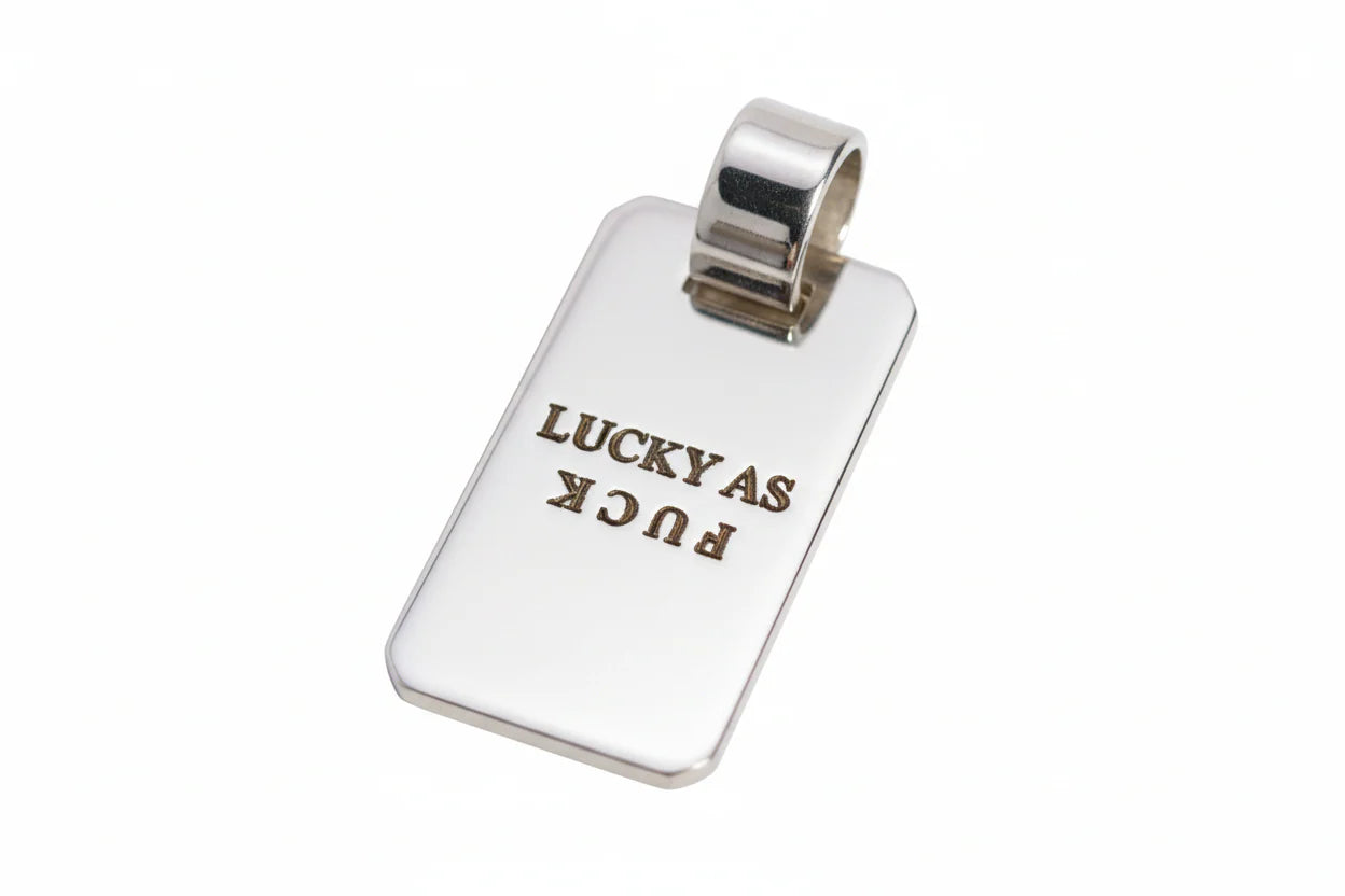 Lucky as F*ck Pendant - Silver