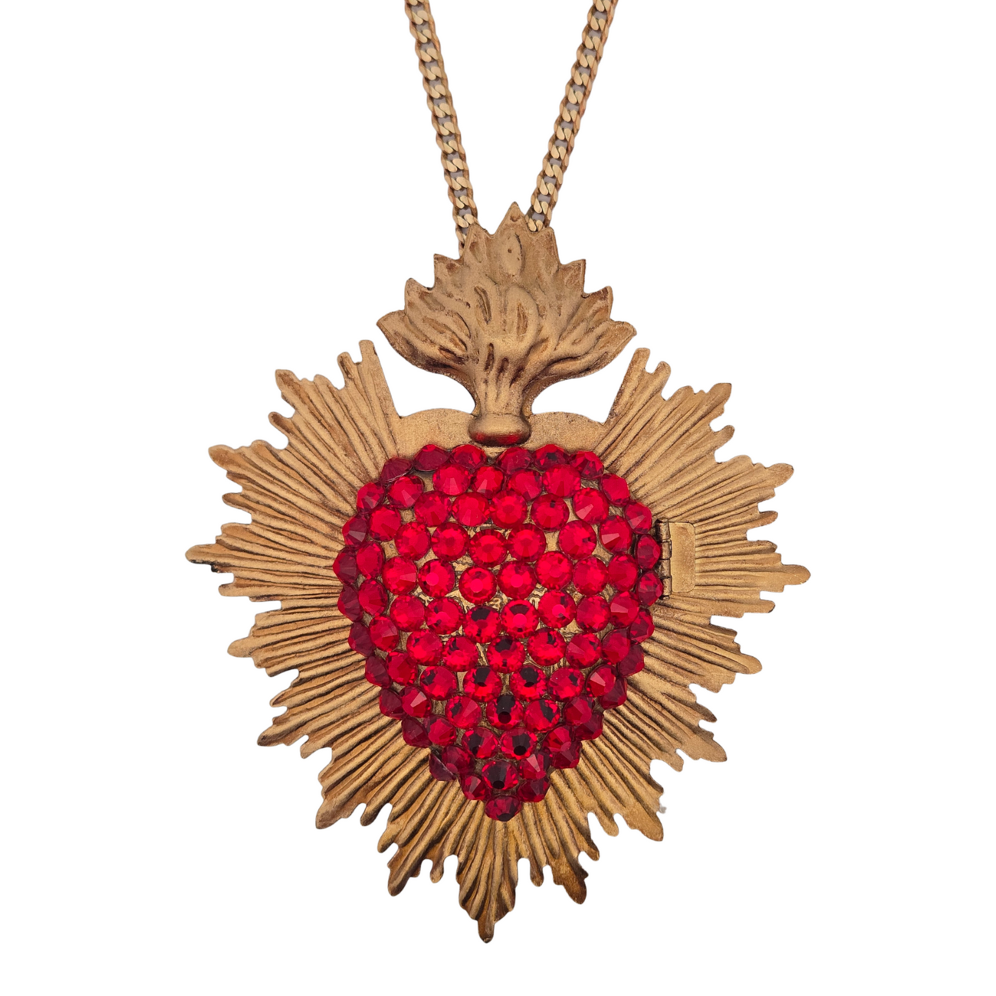 Crystal Heart Necklaces With Lockets