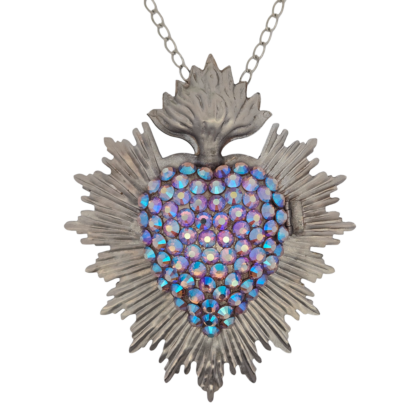 Crystal Heart Necklaces With Lockets