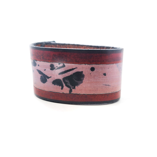 Wide Stripes Leather Bracelet