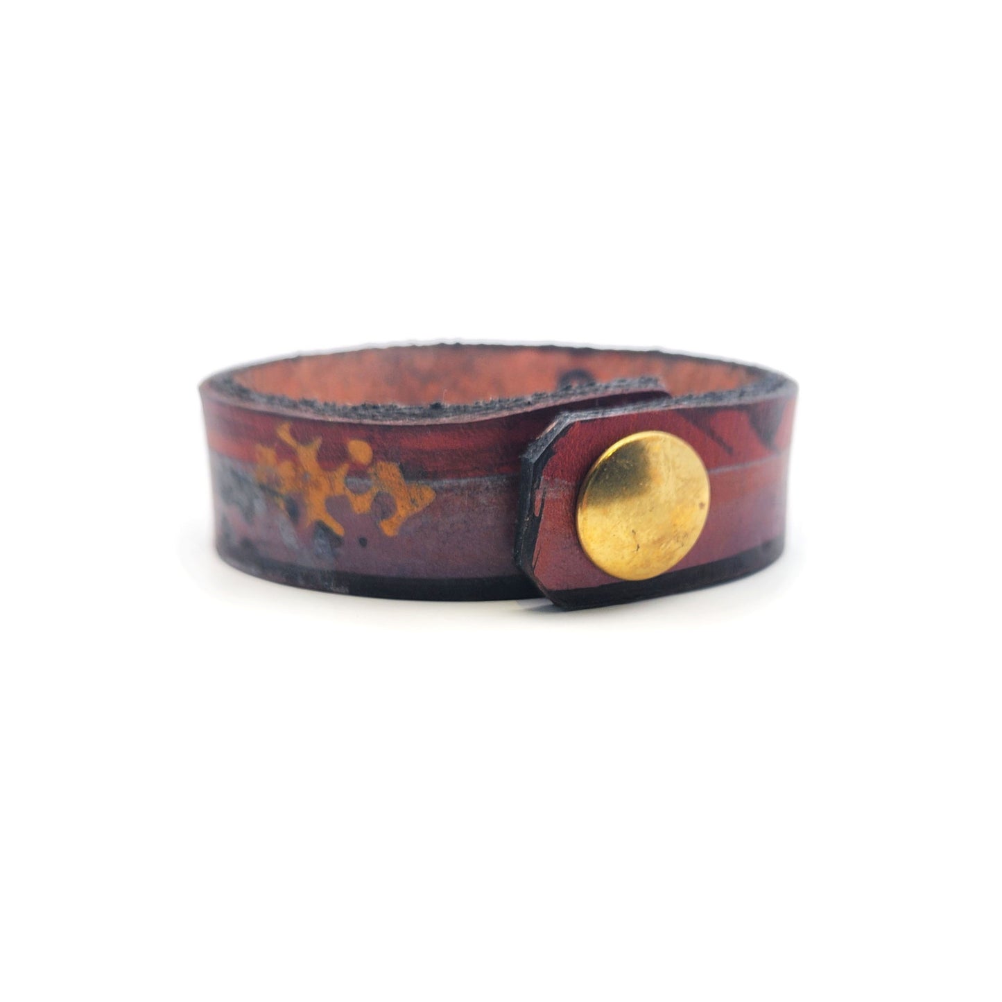 Medium Stripes Leather Bracelet