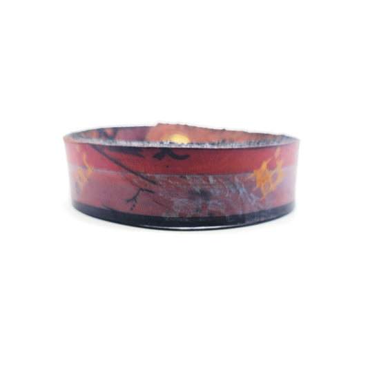 Medium Stripes Leather Bracelet
