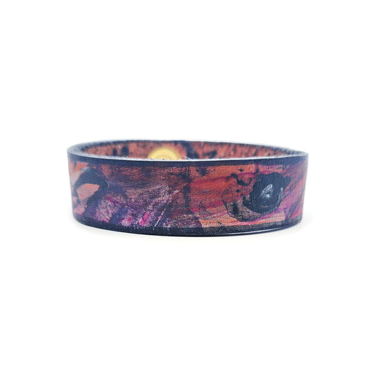 Medium Purple Leather Bracelet