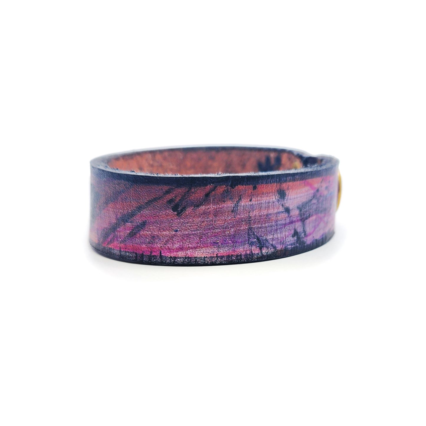 Medium Purple Leather Bracelet