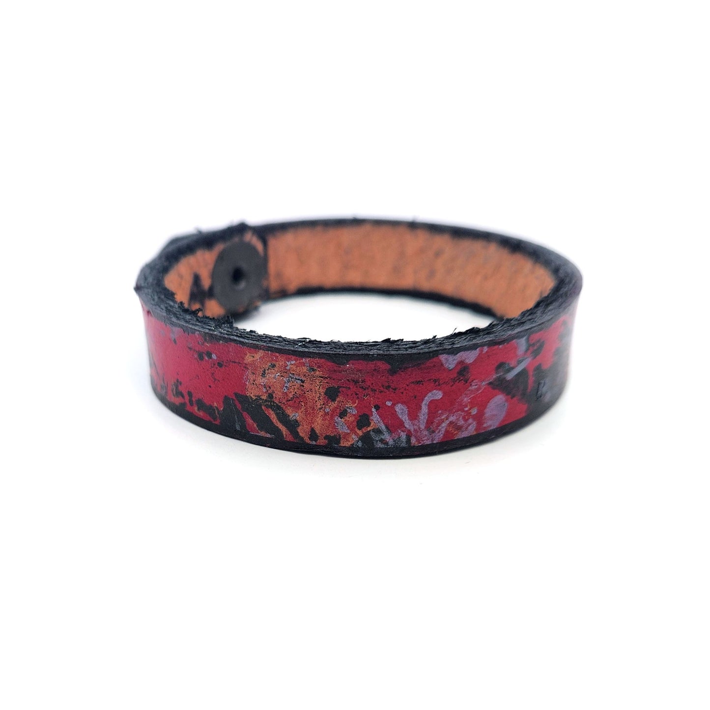1/2" Red Leather Bracelet