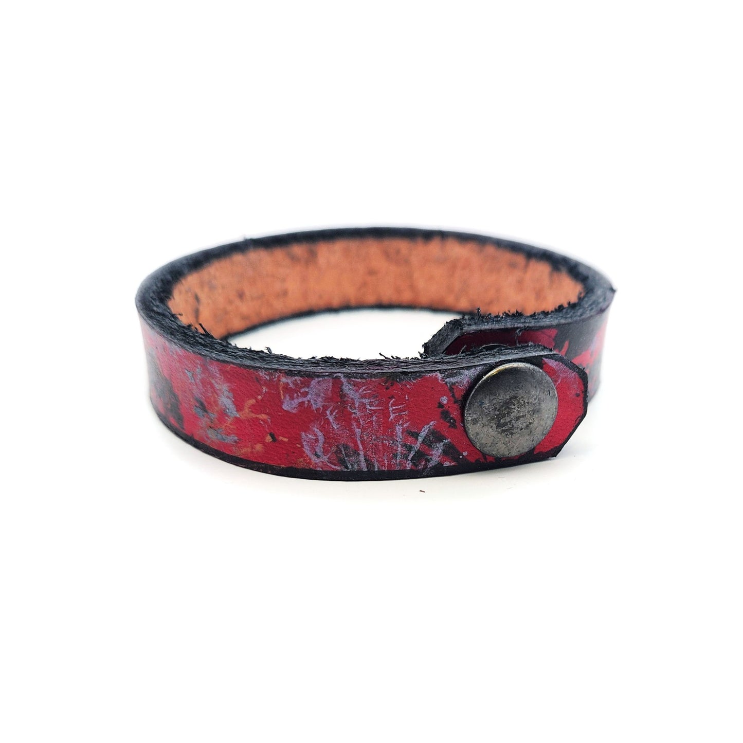 1/2" Red Leather Bracelet