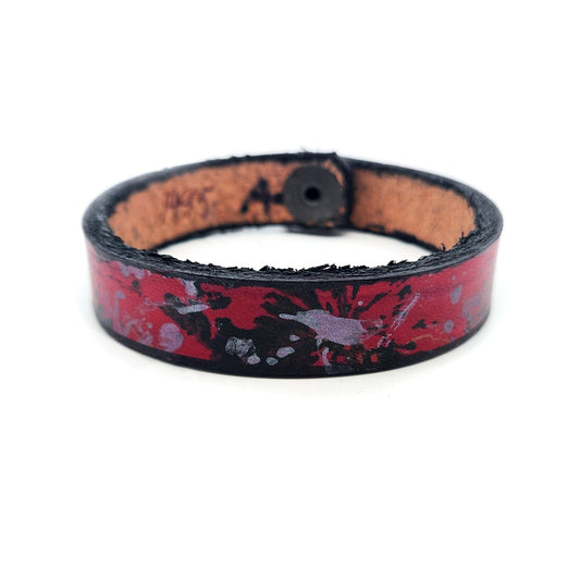 1/2" Red Leather Bracelet