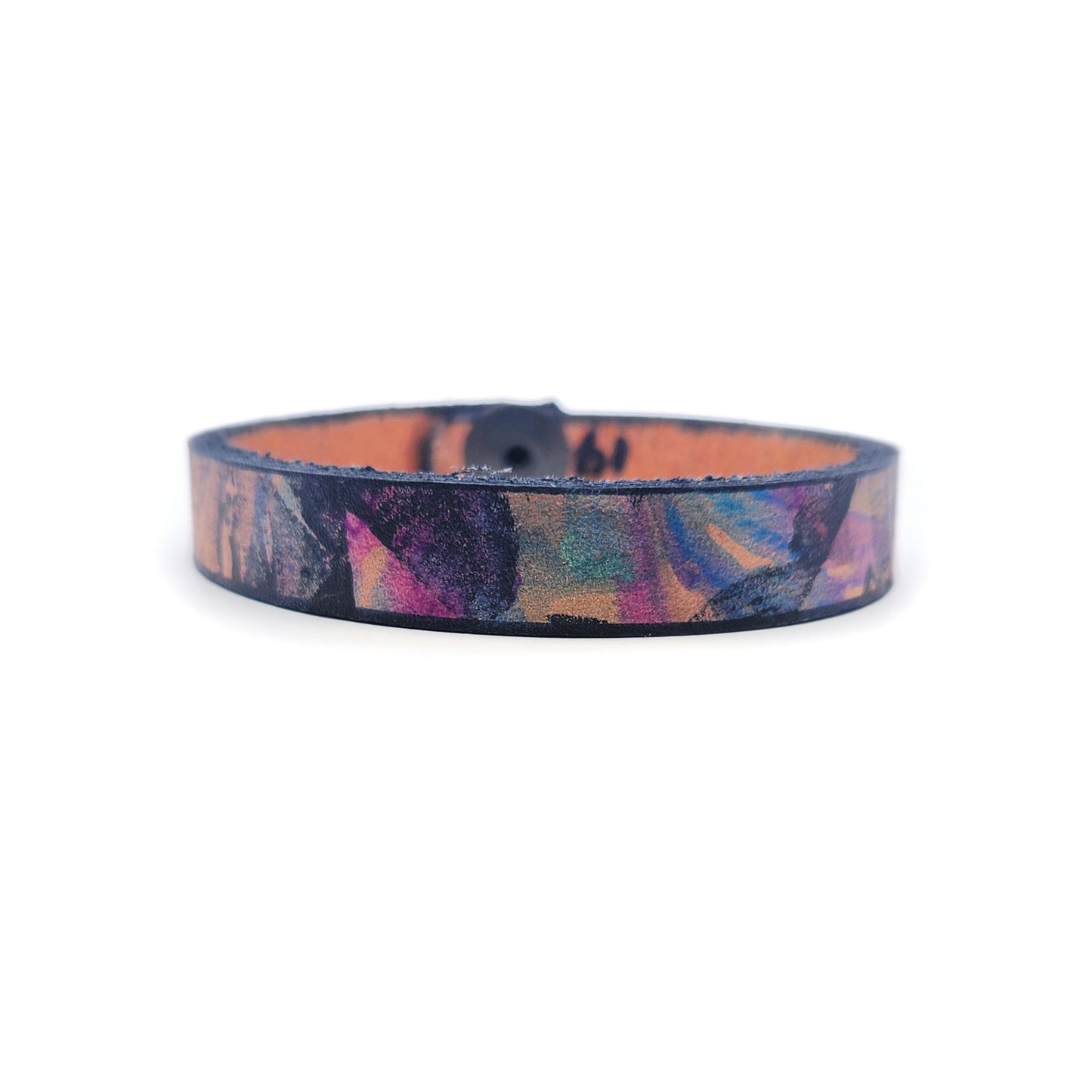 1/2" Purple Leather Bracelet