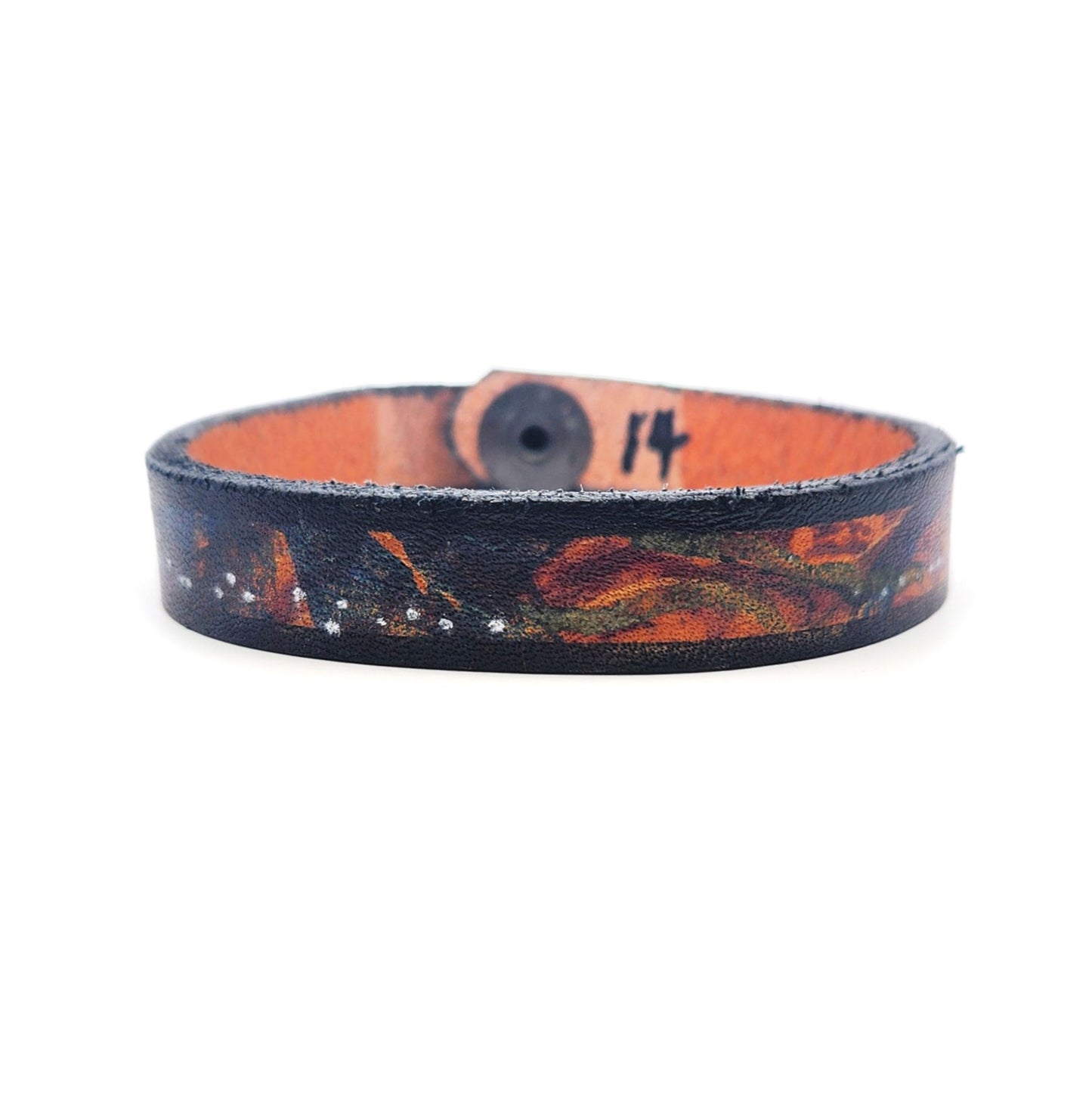 1/2" Dotted Leather Bracelet