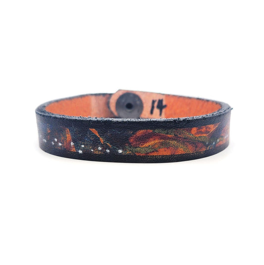 1/2" Dotted Leather Bracelet