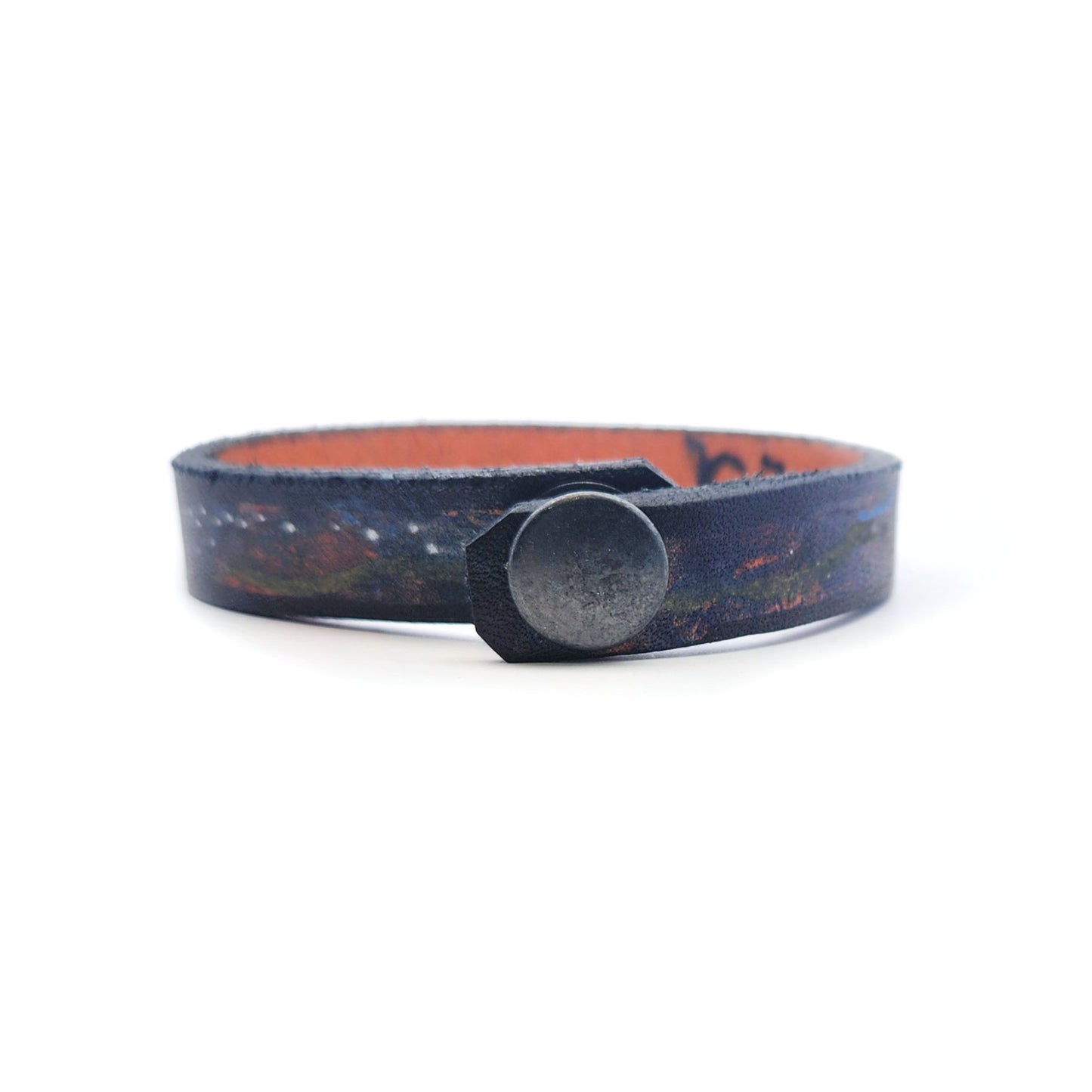1/2" Dotted Leather Bracelet