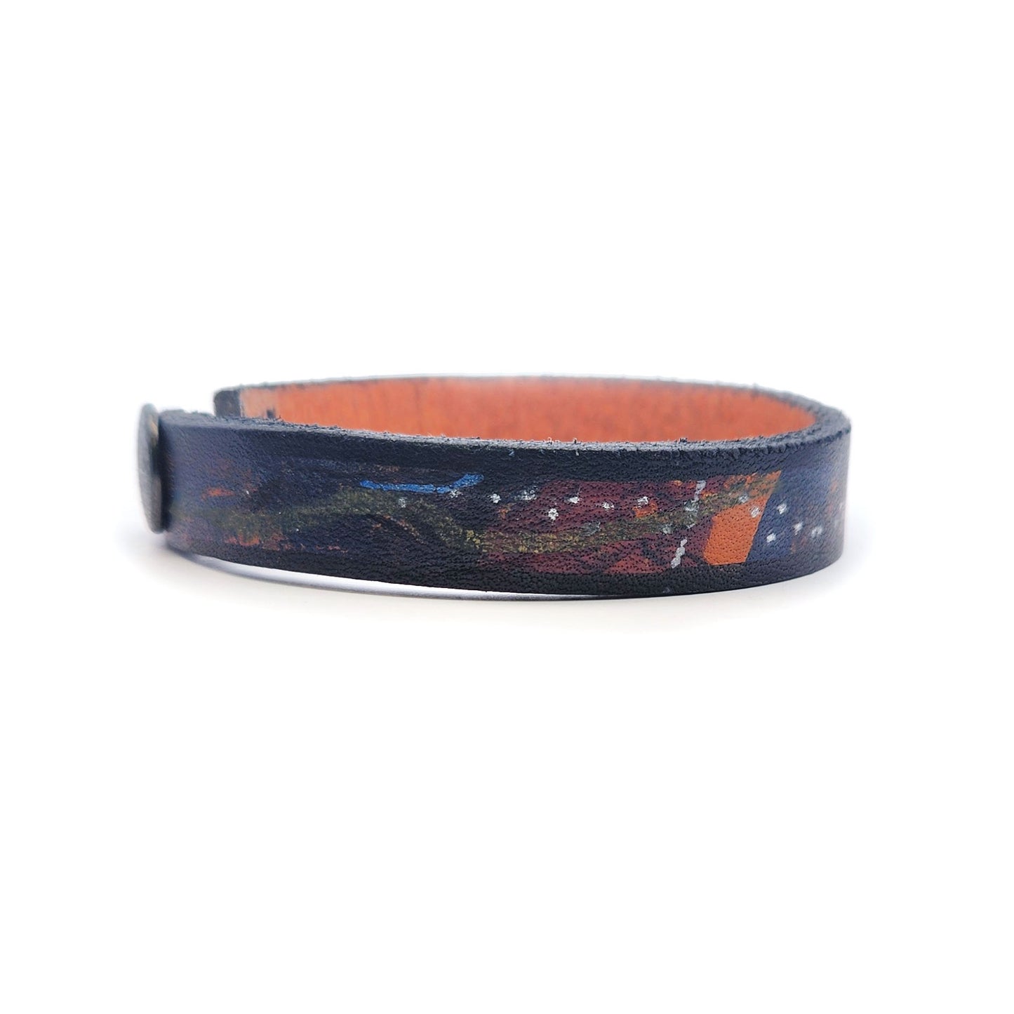 1/2" Dotted Leather Bracelet