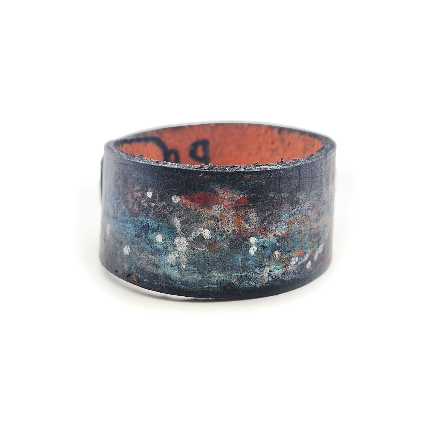 Wide Monet Leather Bracelet