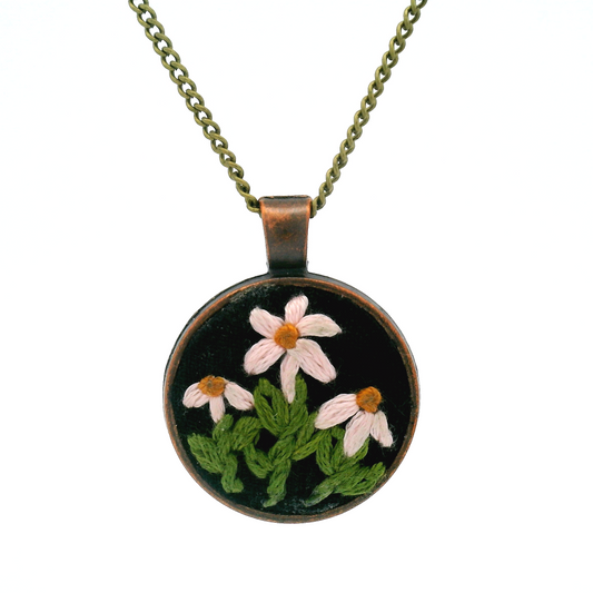 Pink Daisy Pendant