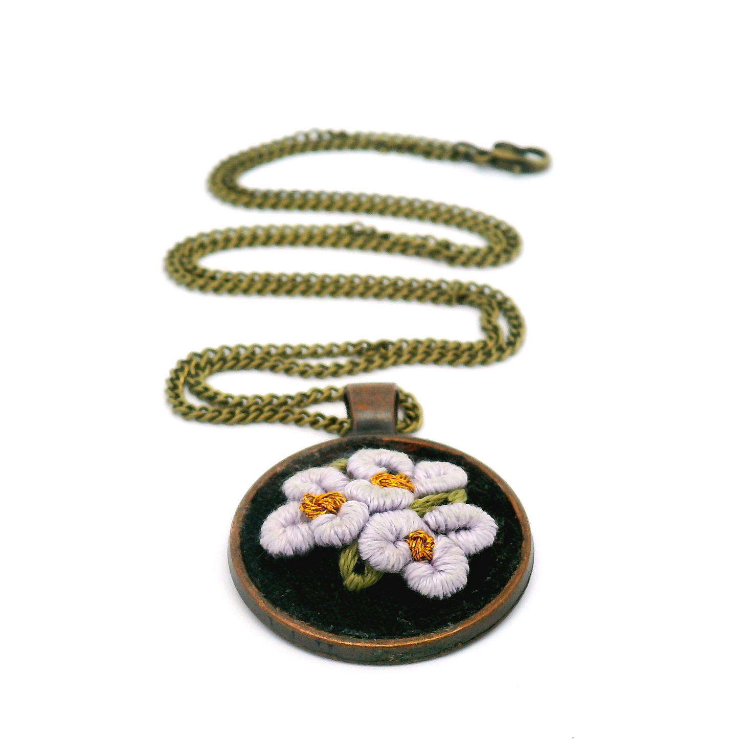 Purple Wildflower Pendant