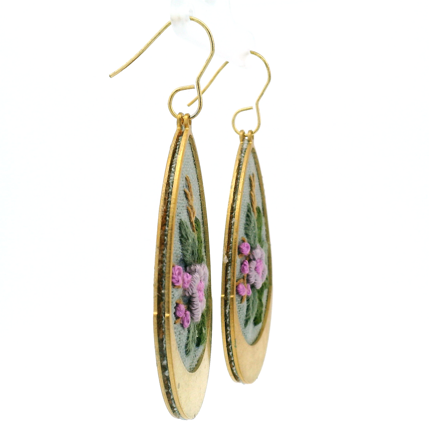Large Teardrop Rose Earrings