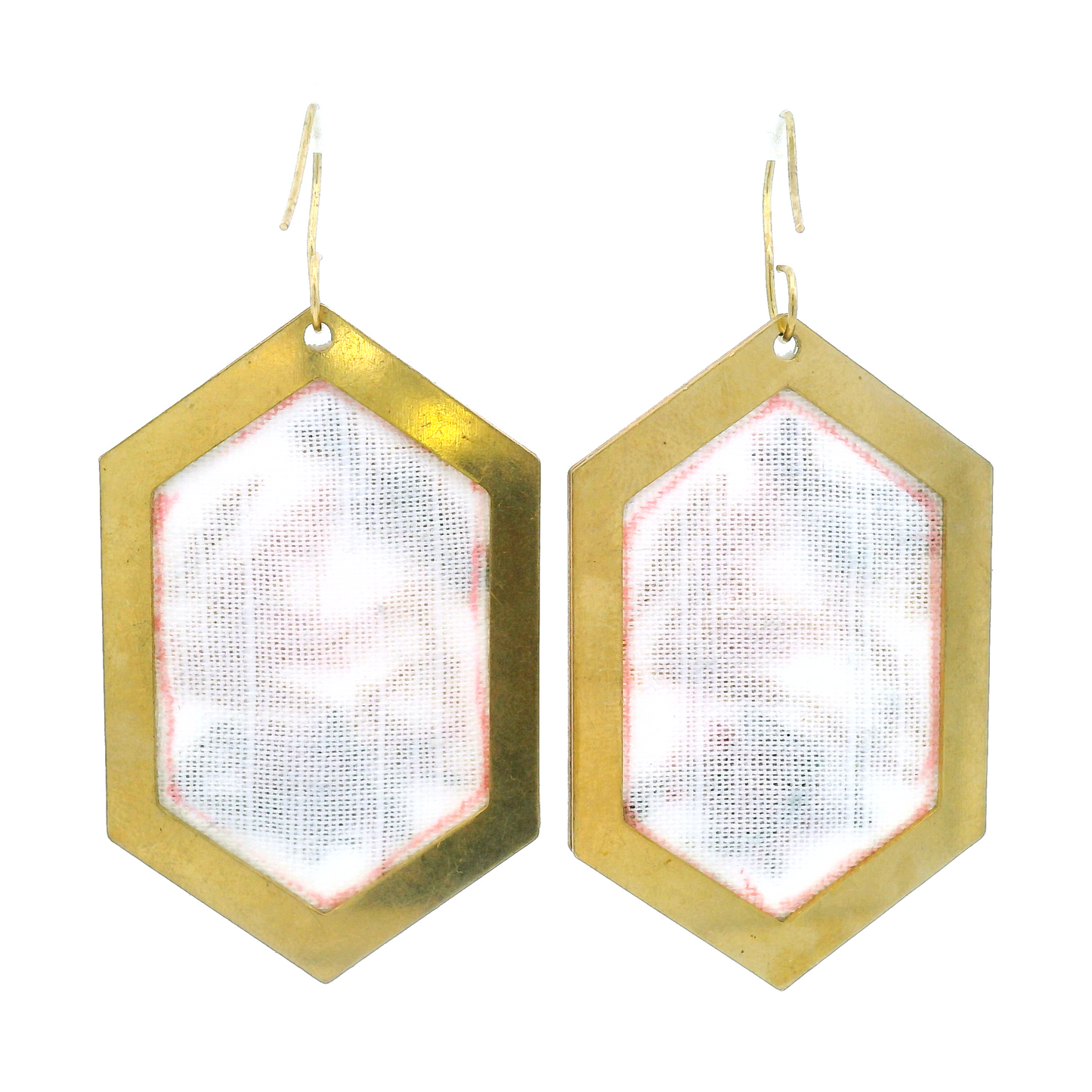Hexagon Mixed Flower Earrings