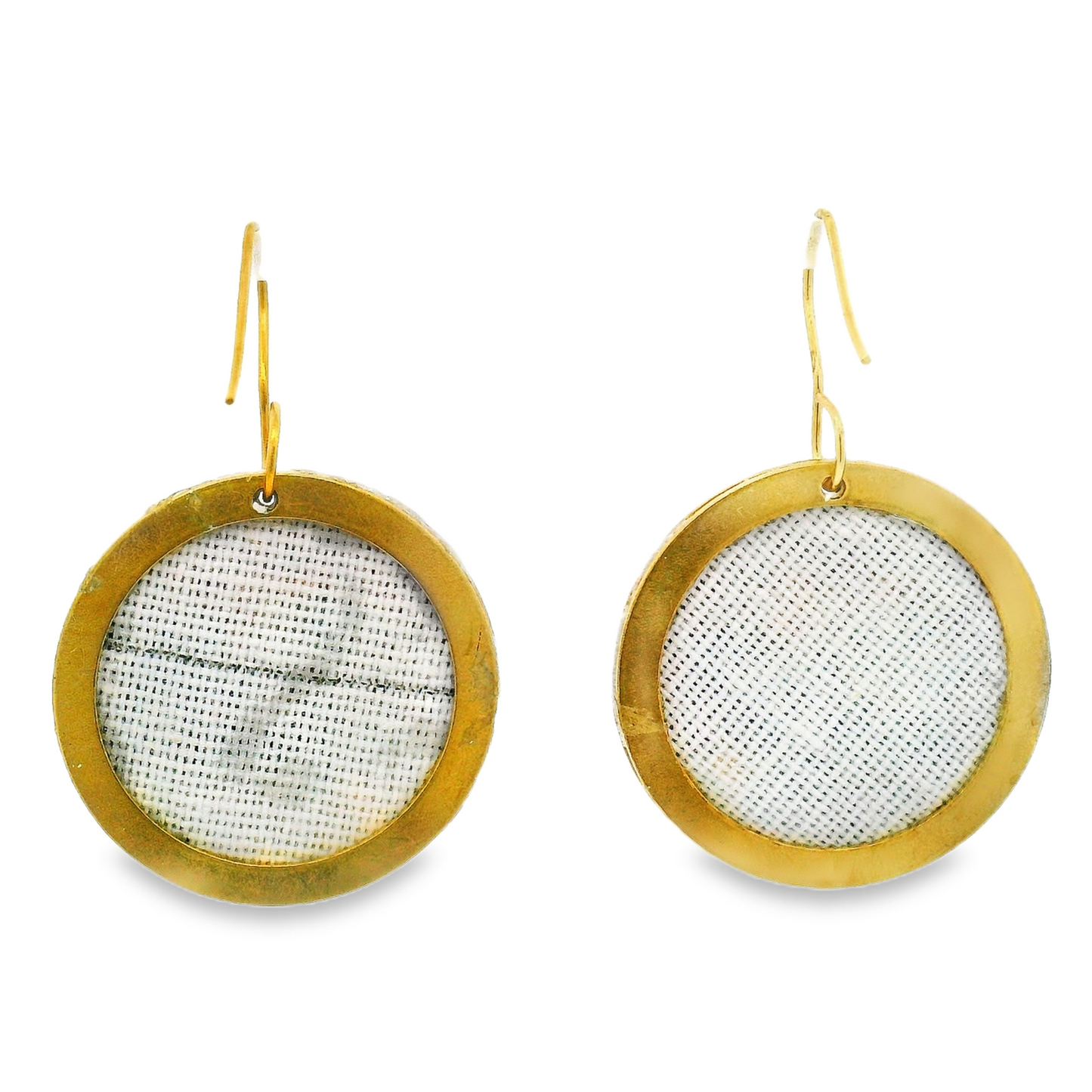 Hand Embroidered Sunset Landscape Mountain Earrings