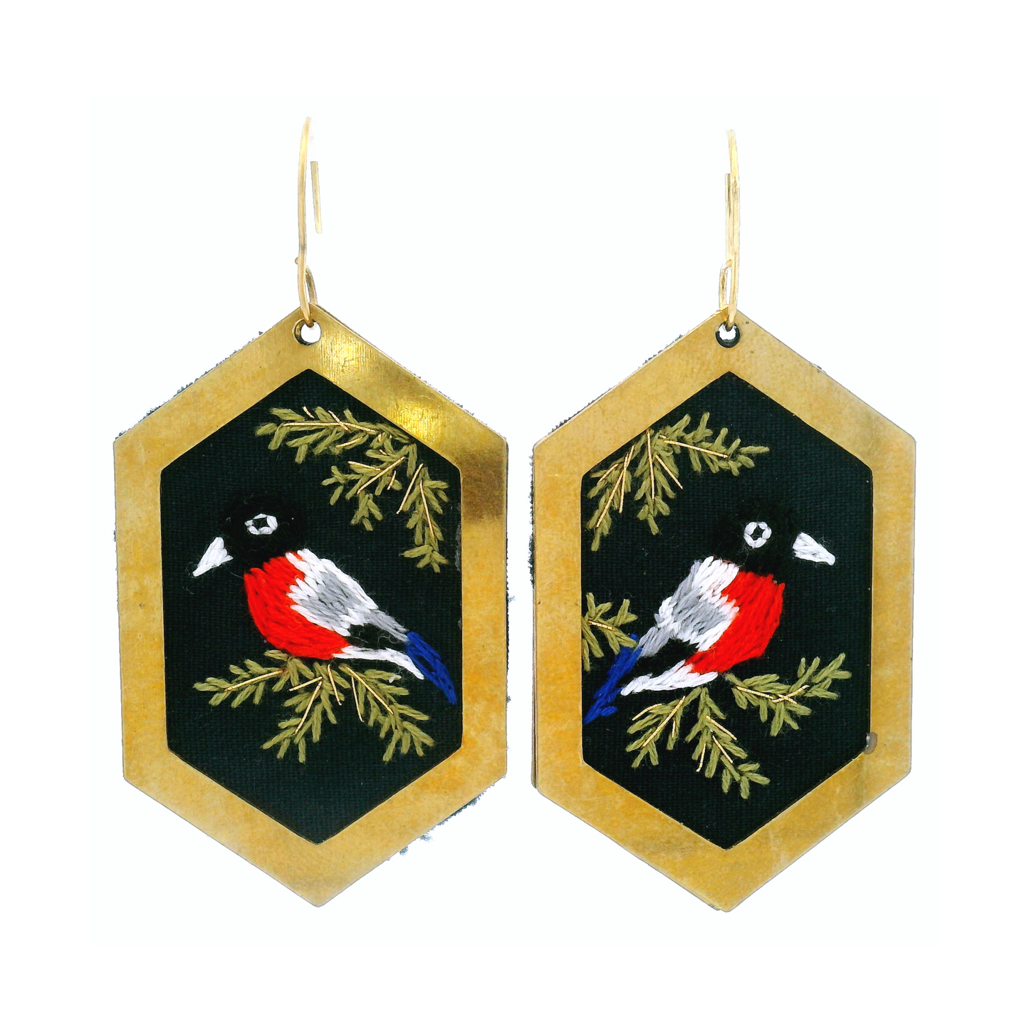 Hexagon Grosbeak Earrings
