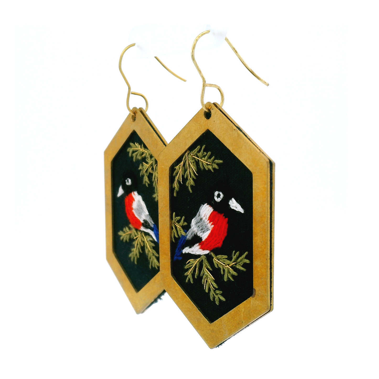 Hexagon Grosbeak Earrings
