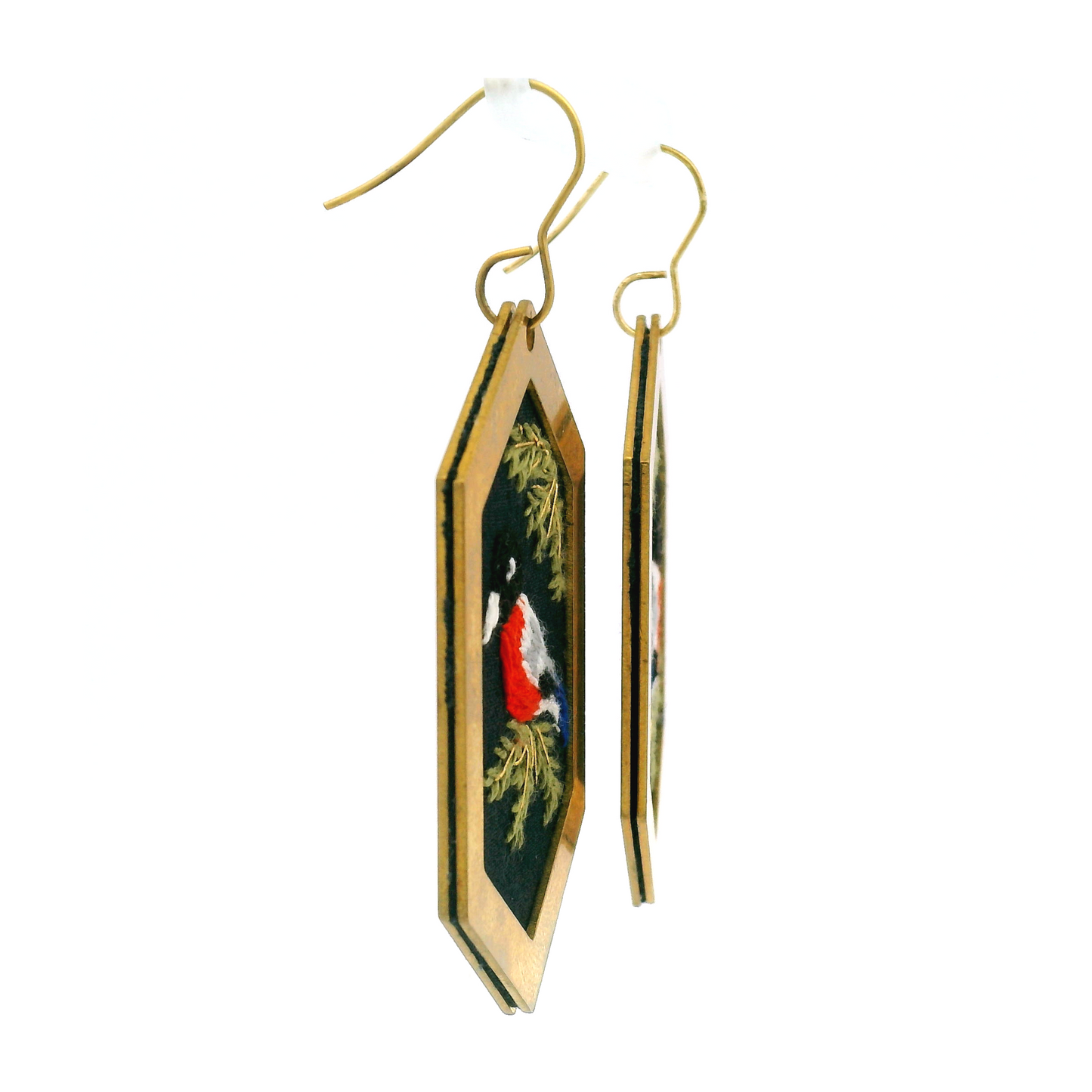 Hexagon Grosbeak Earrings