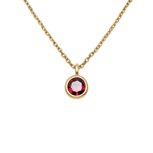 Garnet January Birthstone Necklace