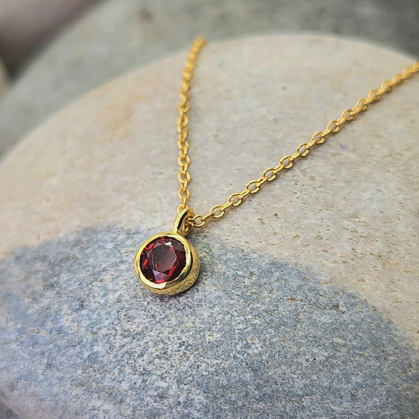 Garnet January Birthstone Necklace