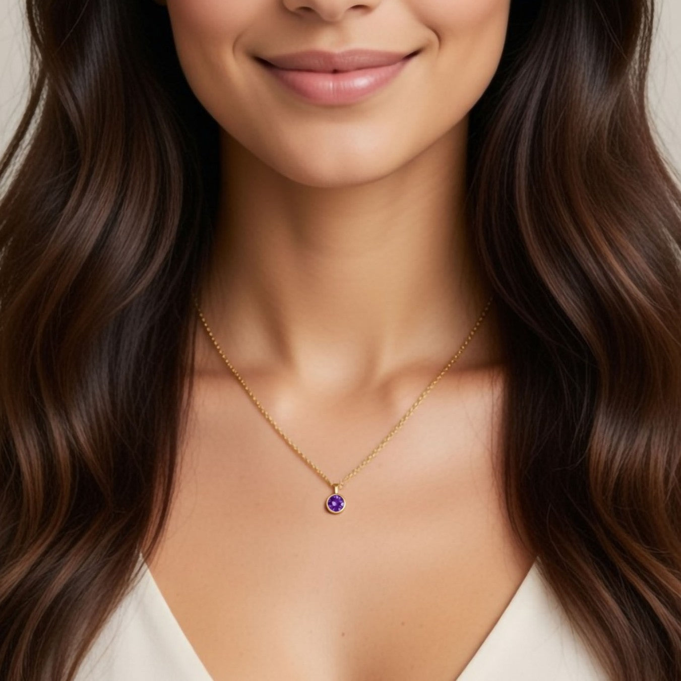 Amethyst February Birthstone Necklace