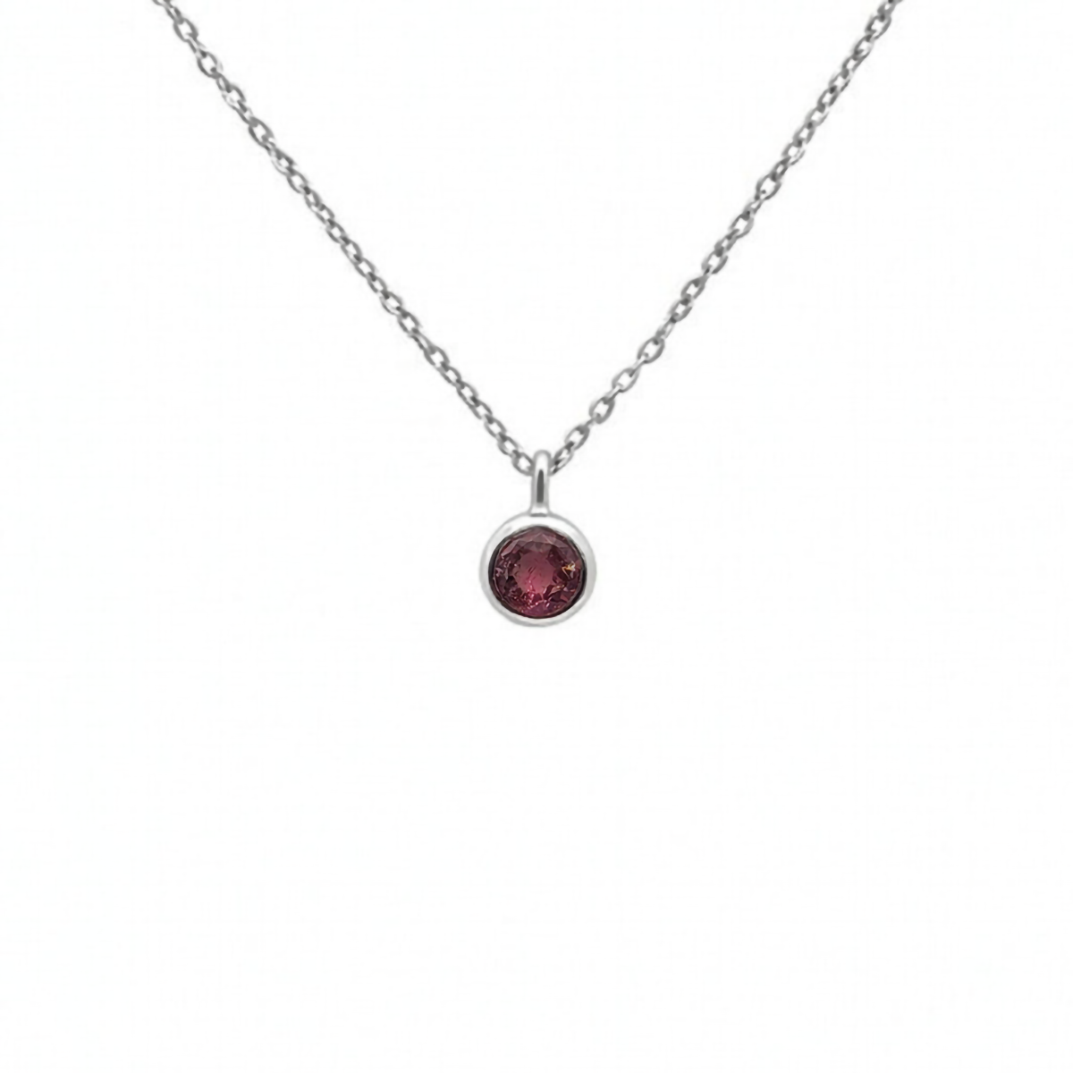 Pink Tourmaline October Birthstone Necklace
