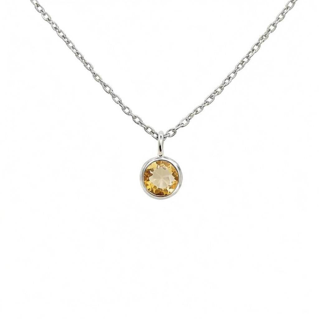 Citrine November Birthstone Necklace