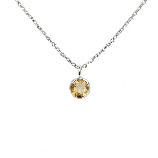 Citrine November Birthstone Necklace