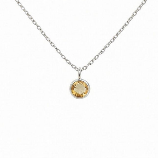 Citrine November Birthstone Necklace