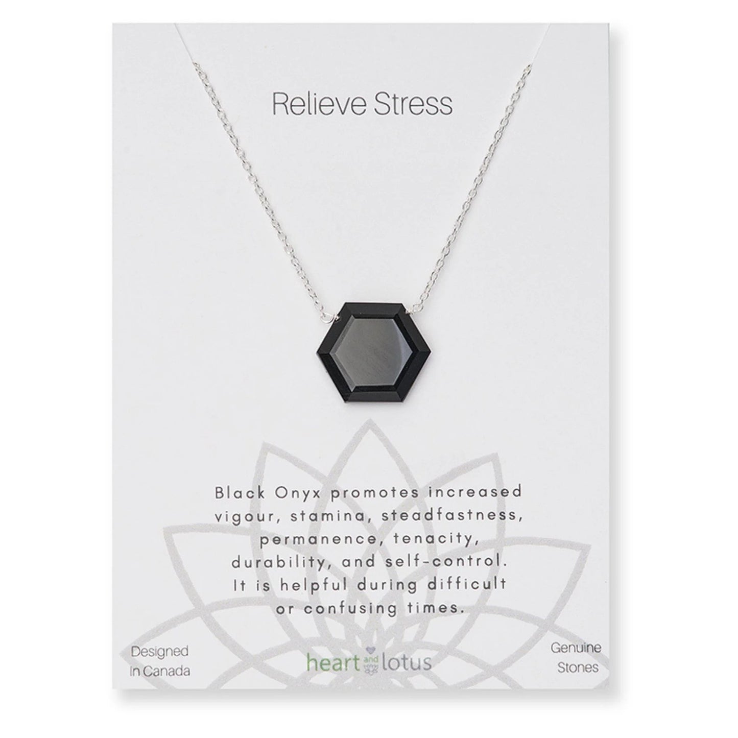Black Onyx Hexagon Necklace