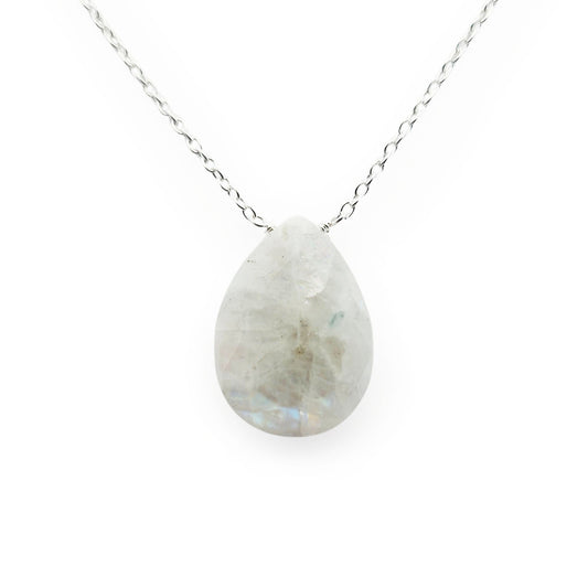 Rainbow Moonstone Pendant Necklace