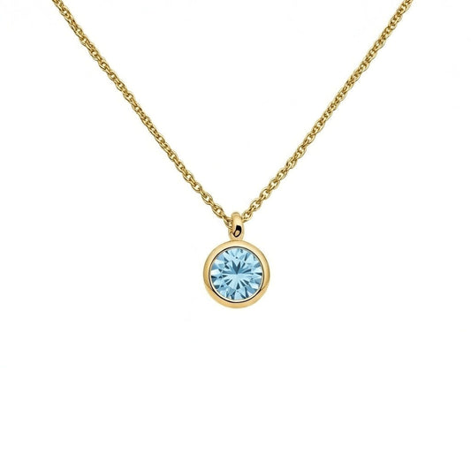 Aquamarine March Birthstone Necklace