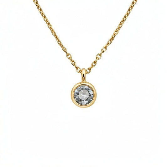 Cubic Zirconia April Birthstone Necklace