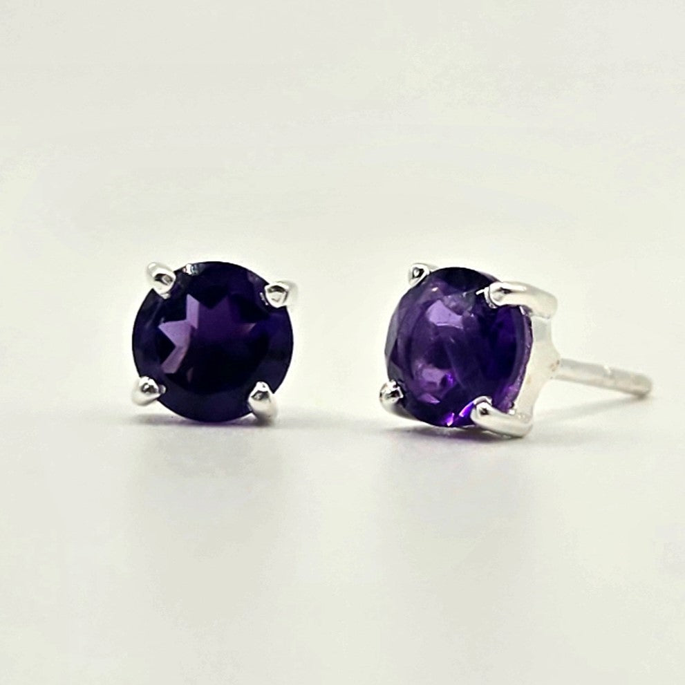 February Birthstone Earrings Amethyst