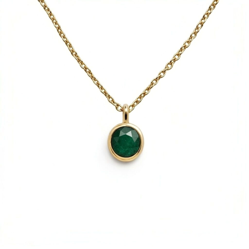 Emerald May Birthstone Necklace