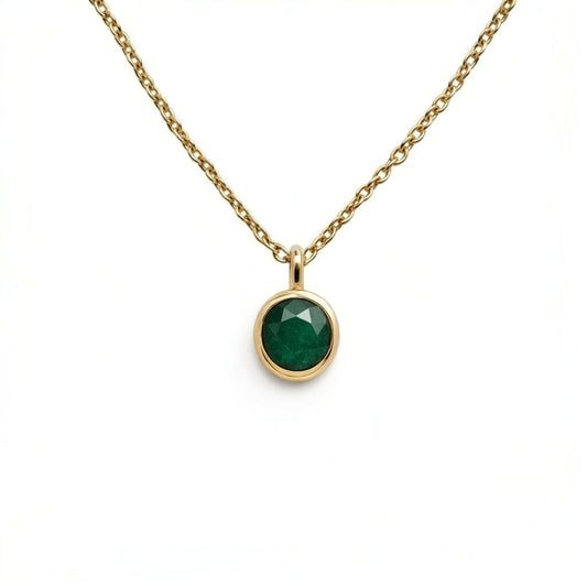 Emerald May Birthstone Necklace