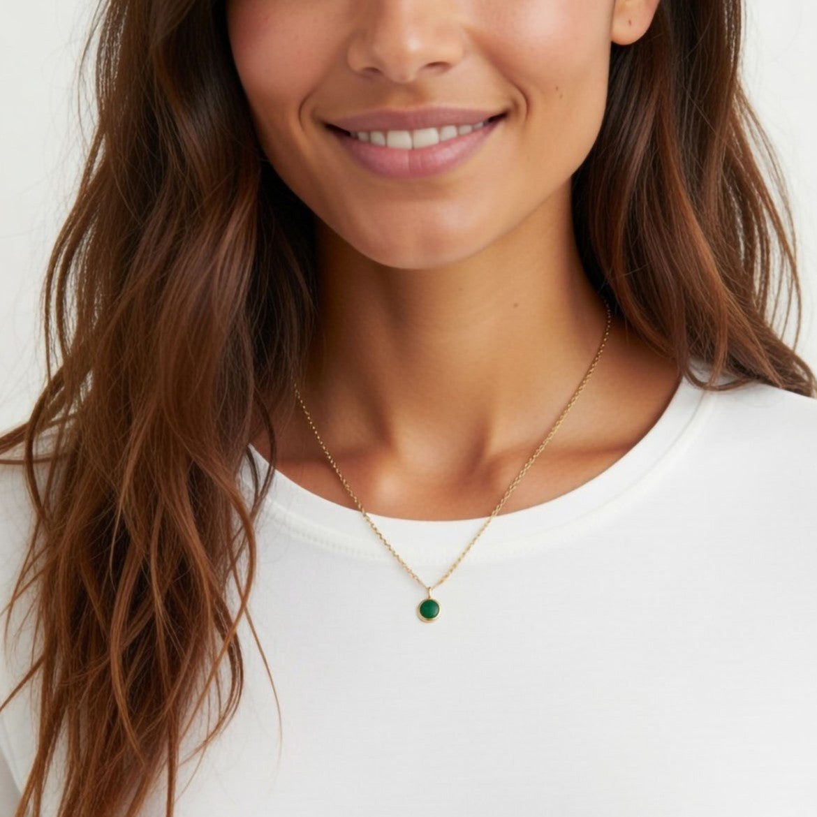 Emerald May Birthstone Necklace