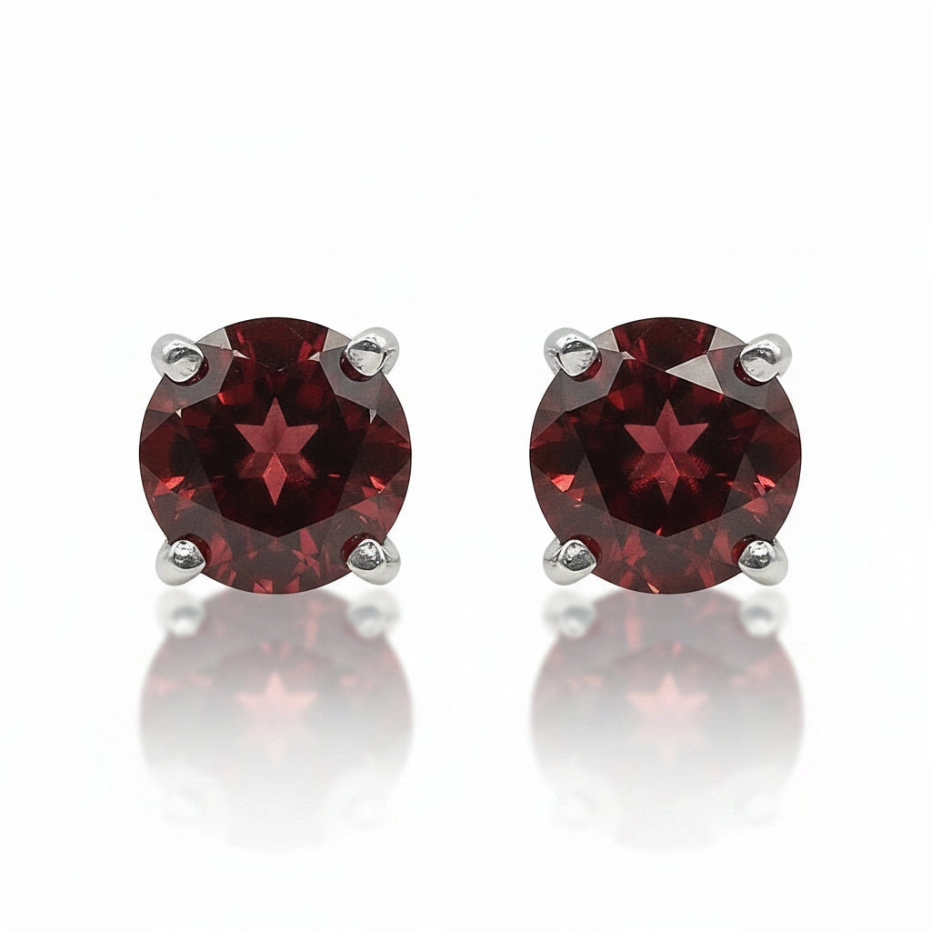 January Birthstone Earrings Garnet