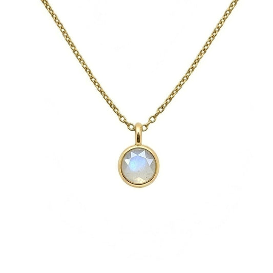 Rainbow Moonstone June Birthstone Necklace