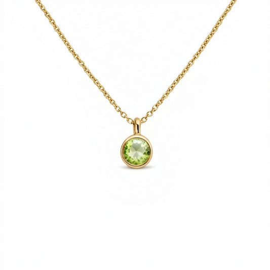 Peridot August Birthstone Necklace