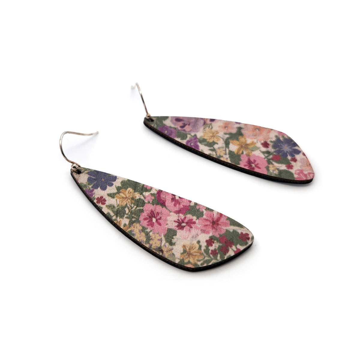 Medium Floral Cork Wing Earrings