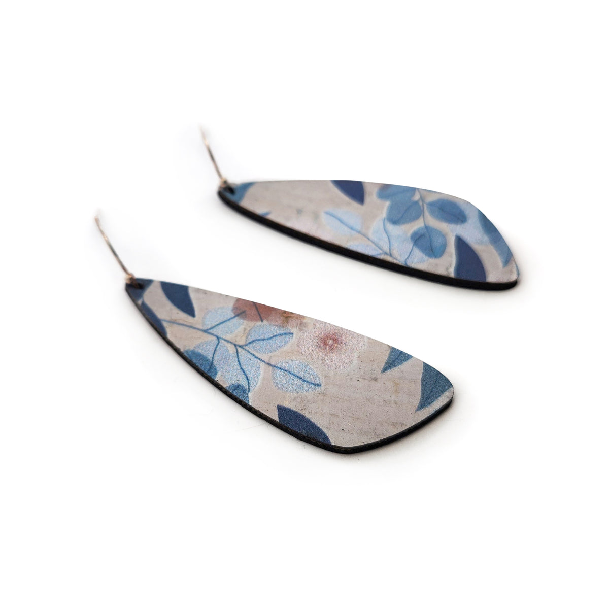 Medium Leafy Cork Wing Earrings