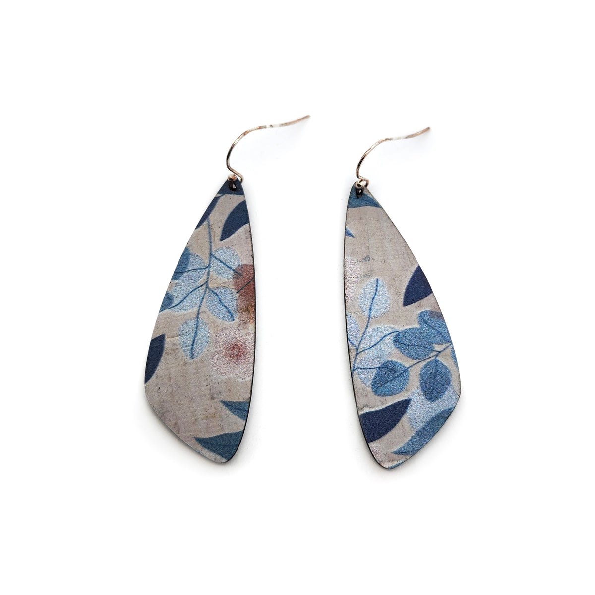 Medium Leafy Cork Wing Earrings