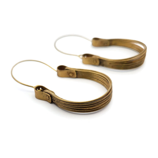 Brass Wire Loop Earrings