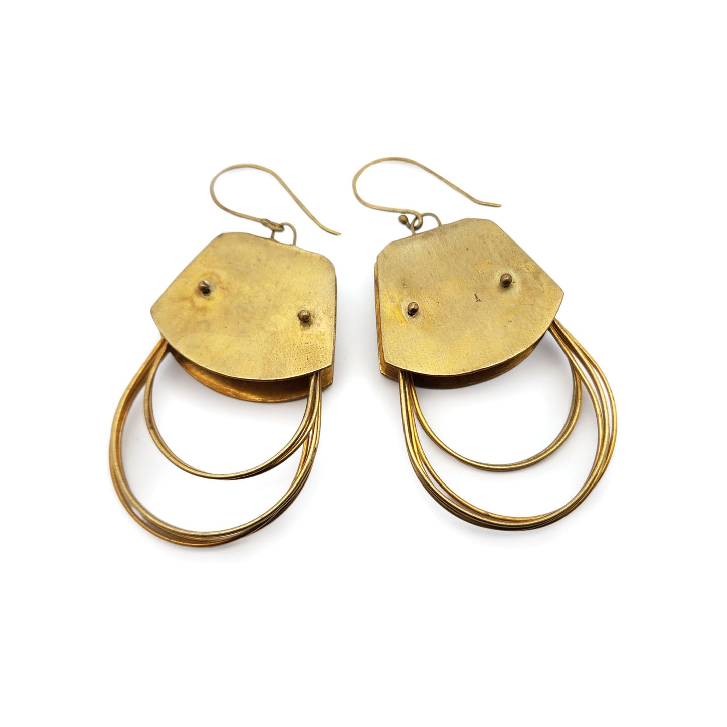 Brass Double Loop Earrings
