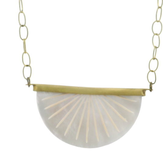 Sunburst Mother of Pearl Necklace